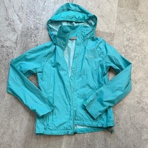 Columbia Women’s Aqua Blue Light Rain Jacket